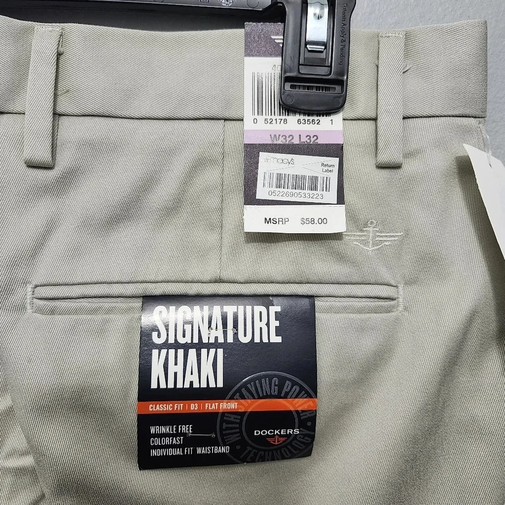 Dockers signature khaki men's pants size 32×32 cream